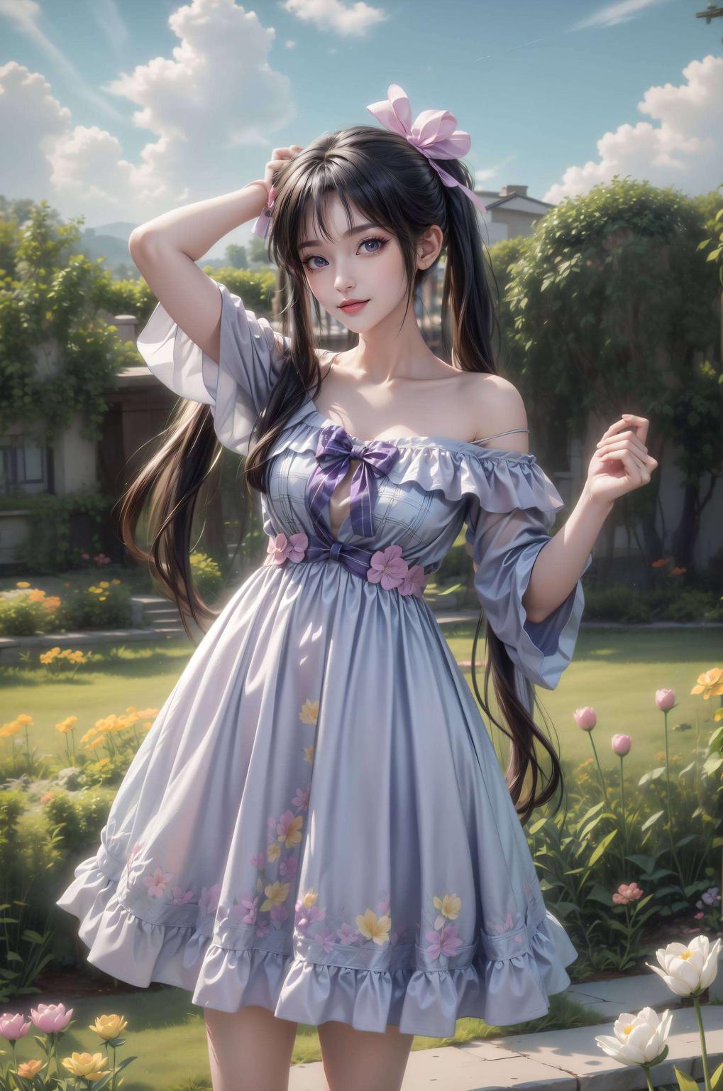 高清壁纸映碧瑶碧瑶撑伞