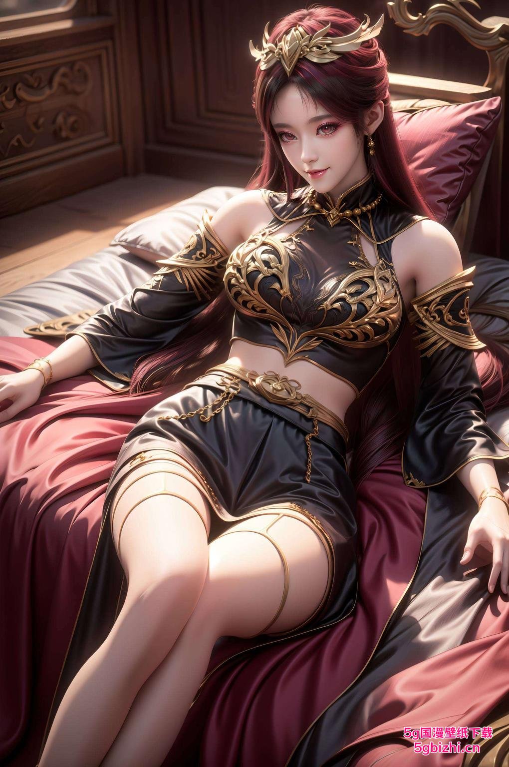 免费下载超精致锁屏！高清画质毒血夫人AI壁纸大长腿