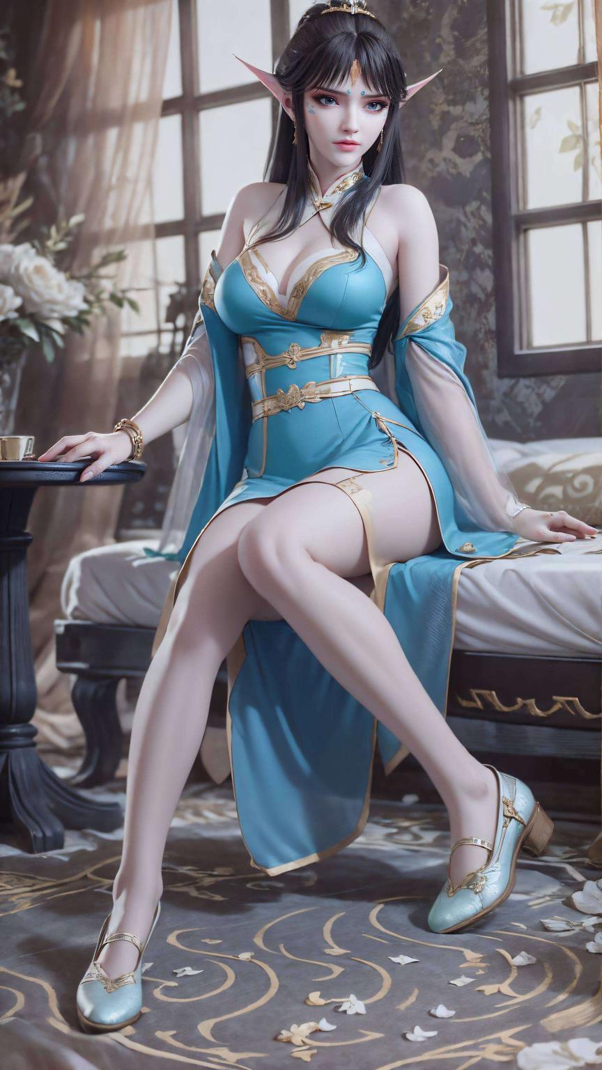 特别适合ipad！这款壁纸以漫画凤清儿中的角色为灵感高清图片展现了她婉约柔美的风采