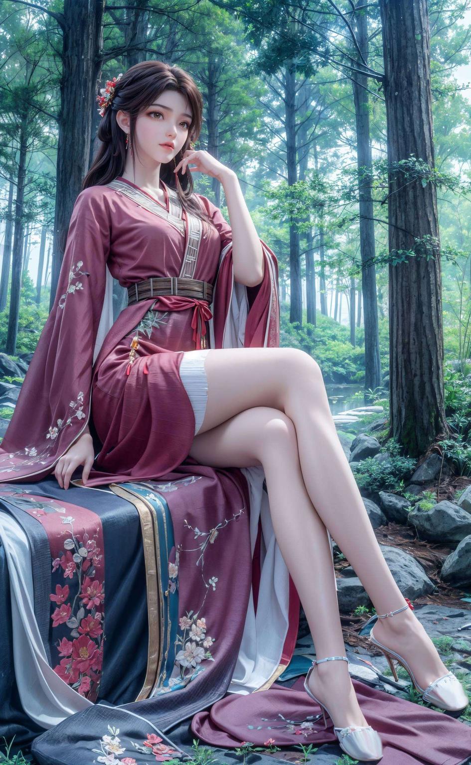 高清动态壁纸火灵儿采桑女