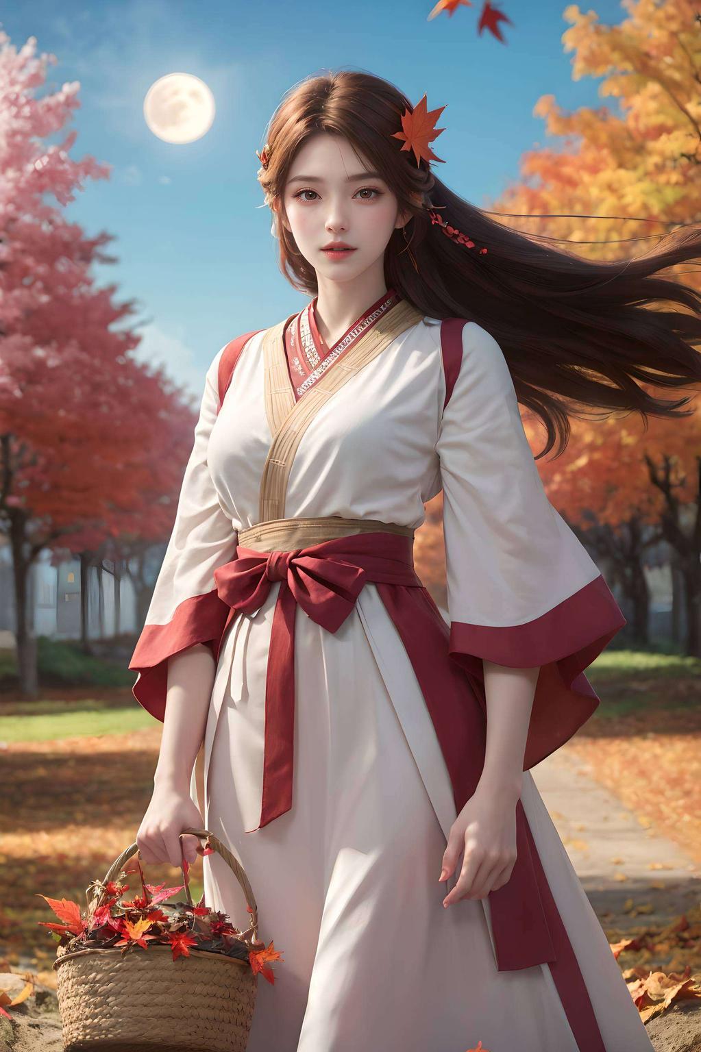 简洁风少女火灵儿灵动眼神映壁纸