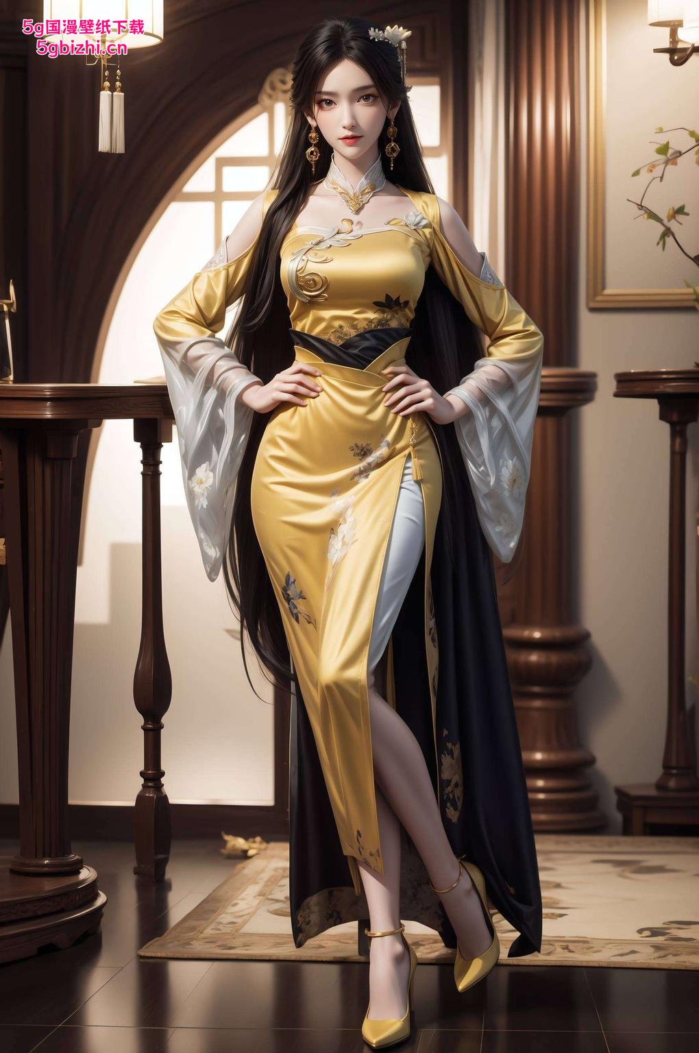 金瓶儿仙子翩翩起舞高清动态壁纸