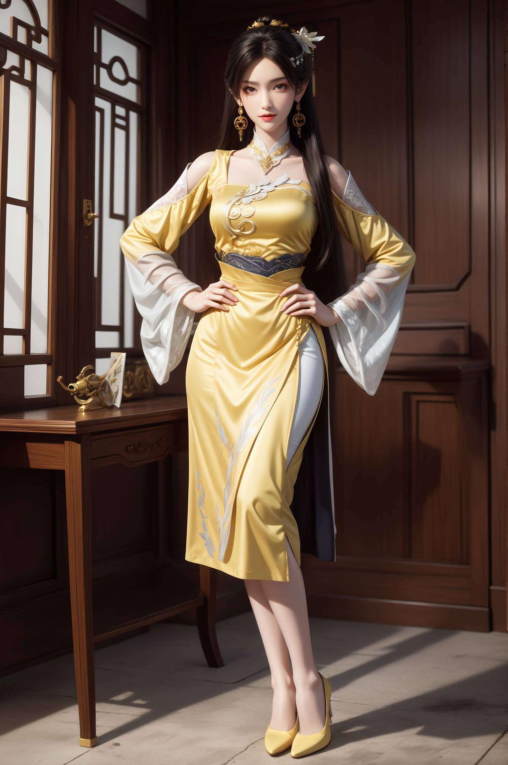 护眼壁纸让你眼前一亮！清新绘制国漫女神金瓶儿亮相