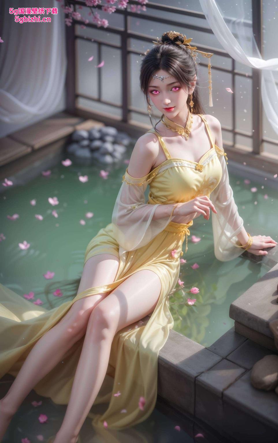 清新风格迎面来国漫女神映屏间