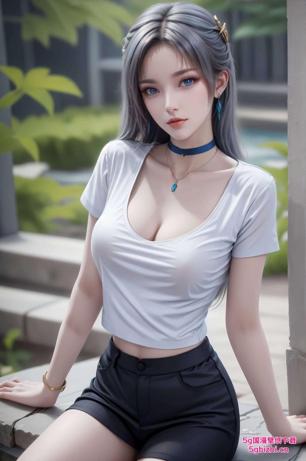 国漫女神九幽雀穿上泳装这款苹果桌面壁纸