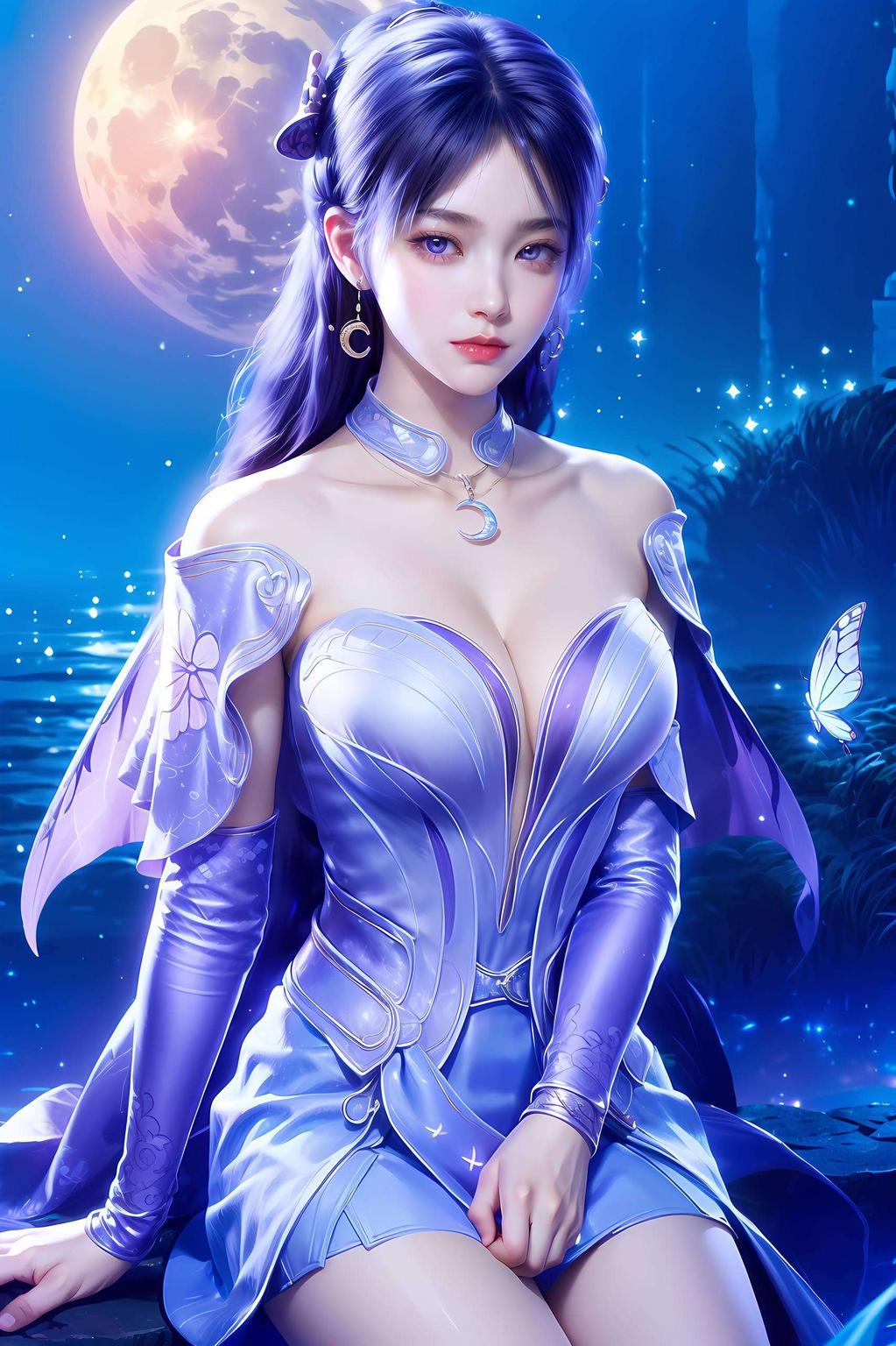 她的倩影与自然完美融合带你感受清新与静谧