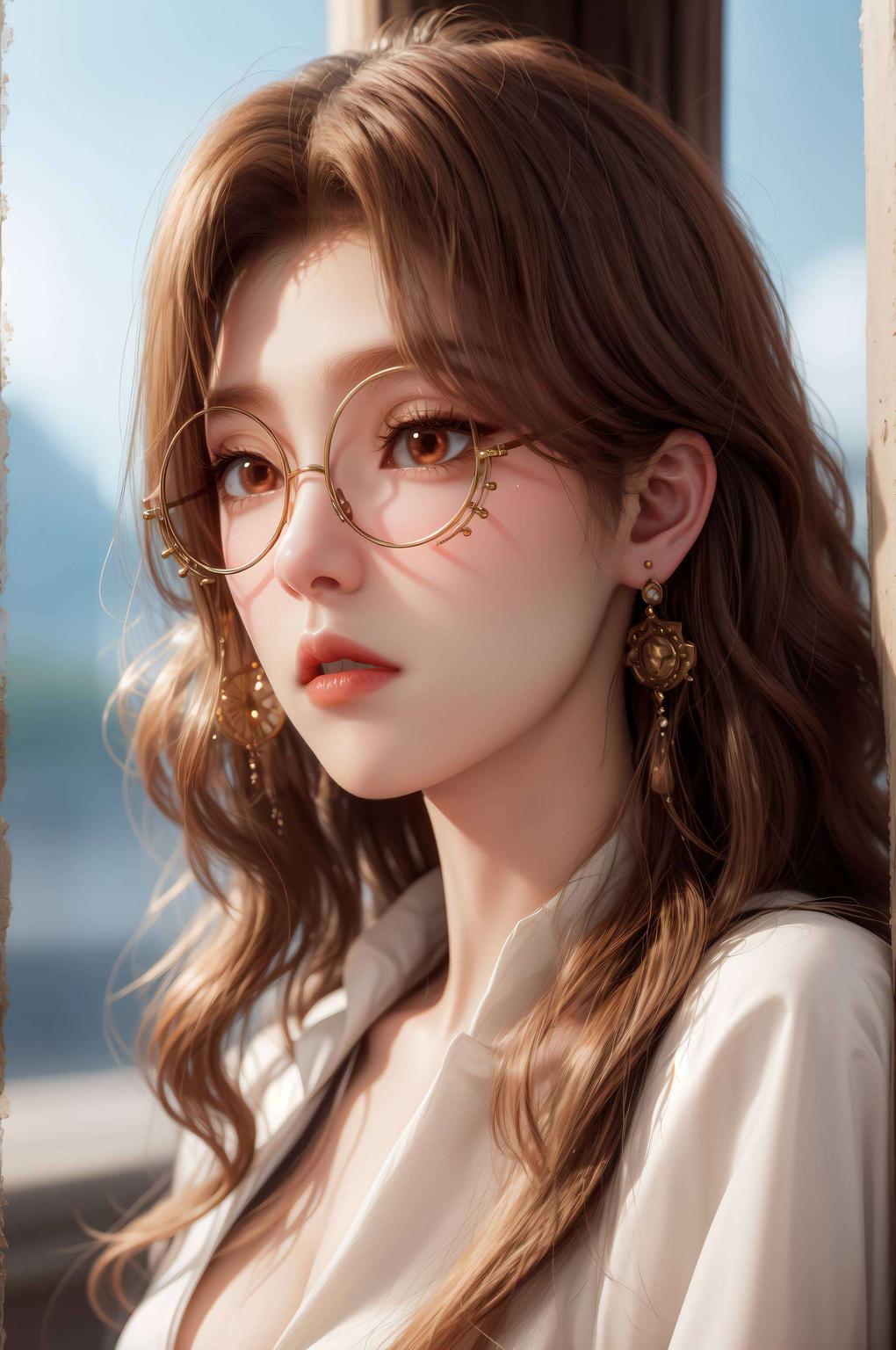 今天给大家带来一款超美的女生壁纸！橘子姐妖娆的面部特写简洁风格