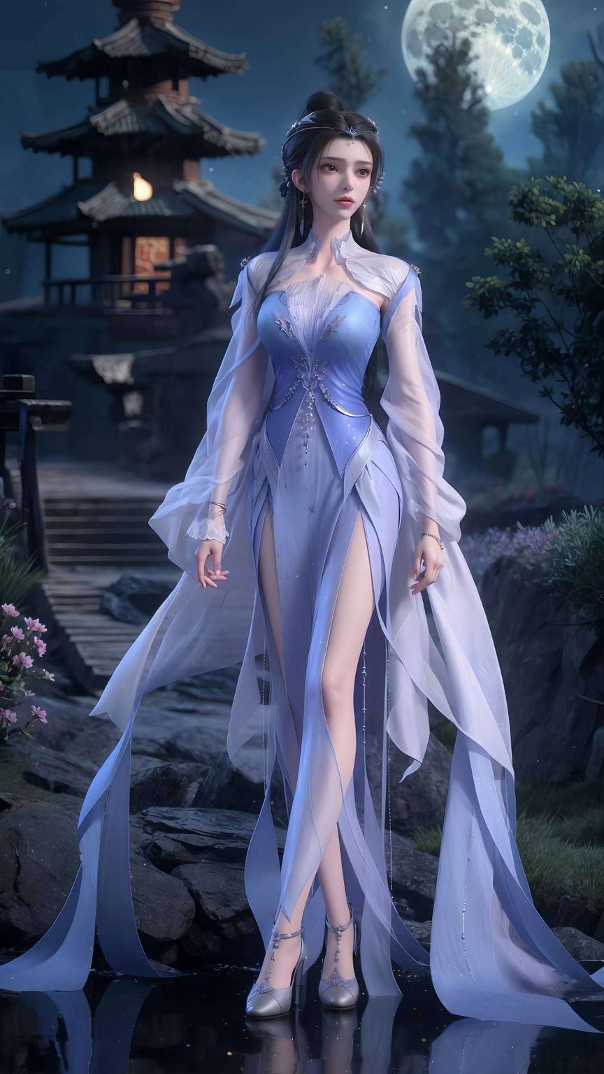 古韵盎然苹果花开