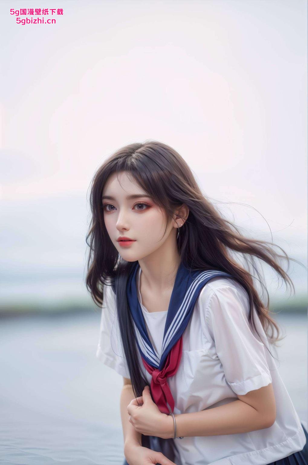 这款二次元壁纸搭配苹果的可爱风