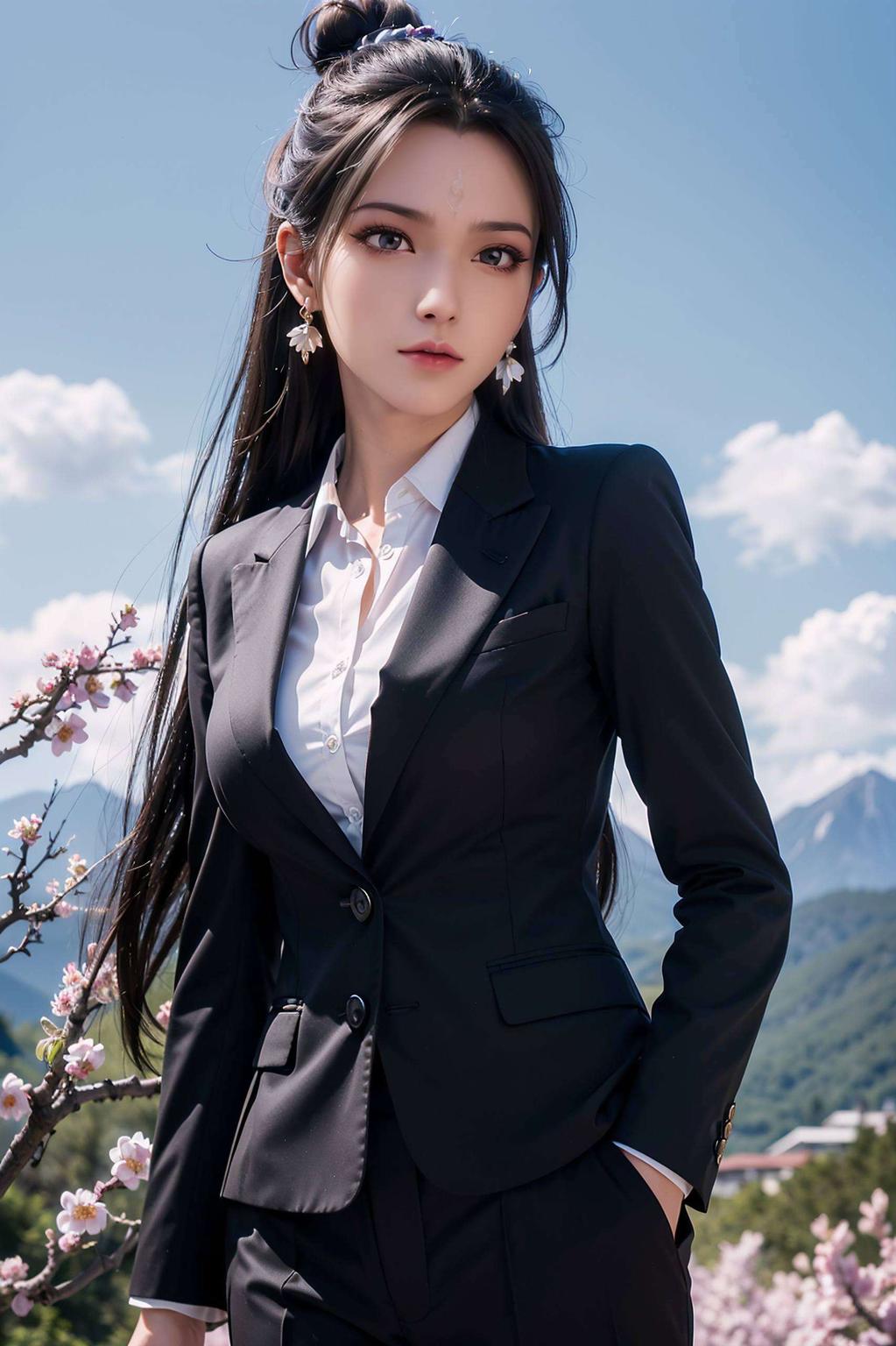 完美诠释了仙侠之美带你一秒穿越到陆雪琪的世界！高清背影