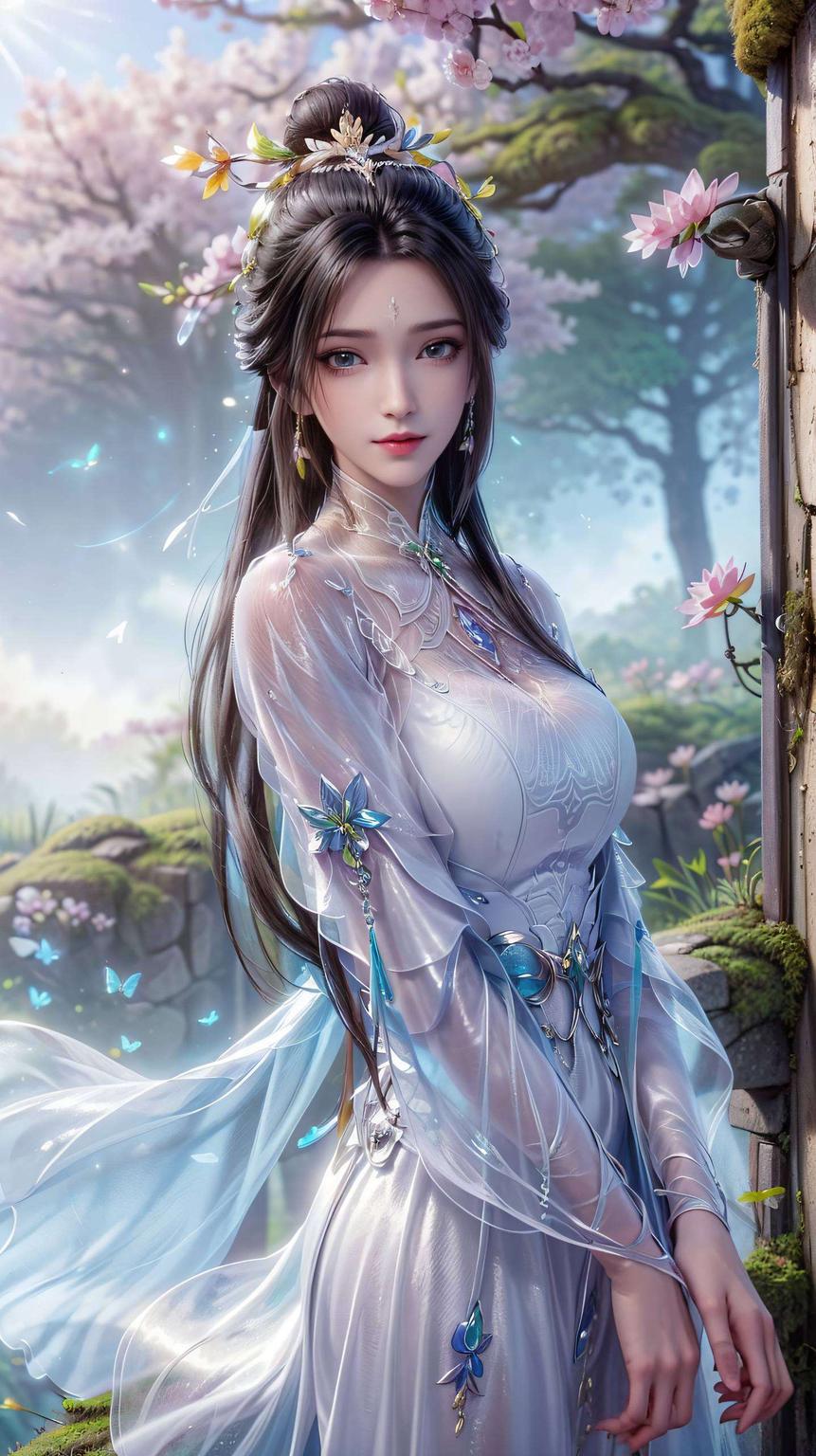 炫彩壁纸每一笔都勾勒出她的灵动与柔美