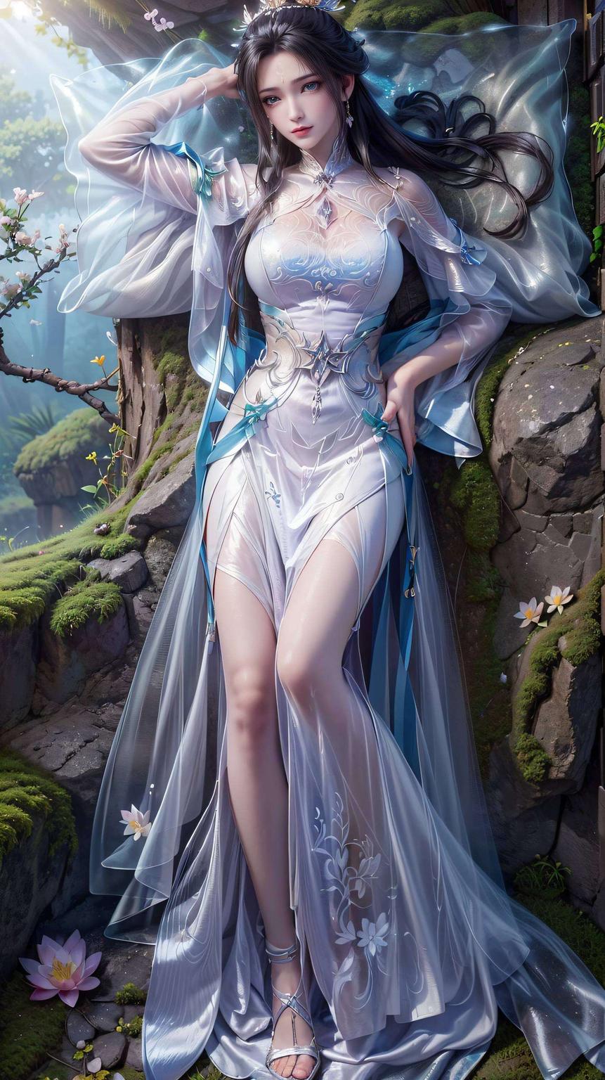 白衣如雪剑眉星目