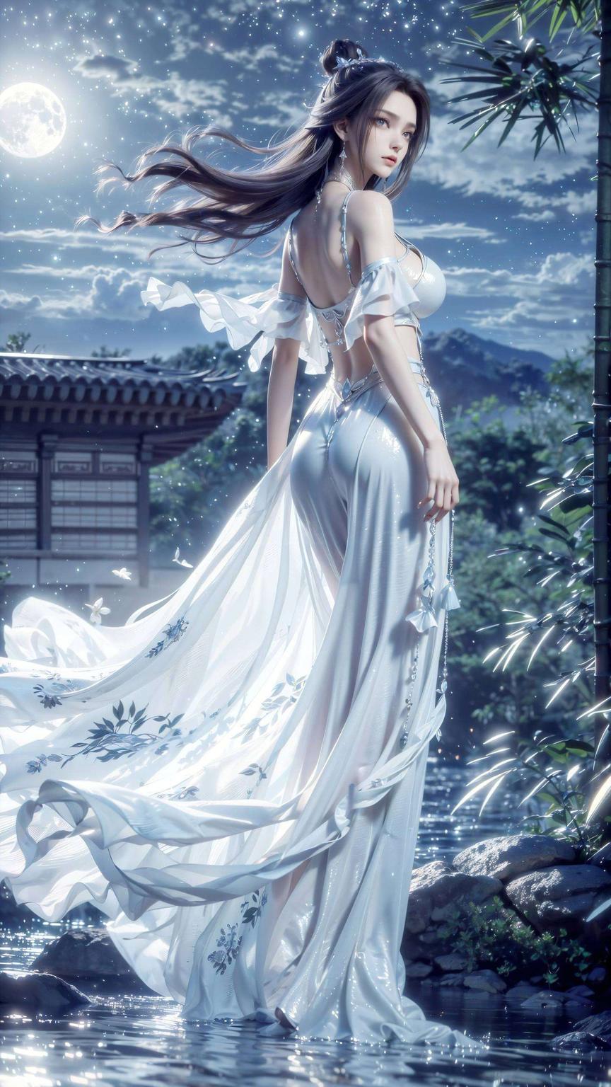 搭配青云志元素犹如陆雪琪的清冷气质