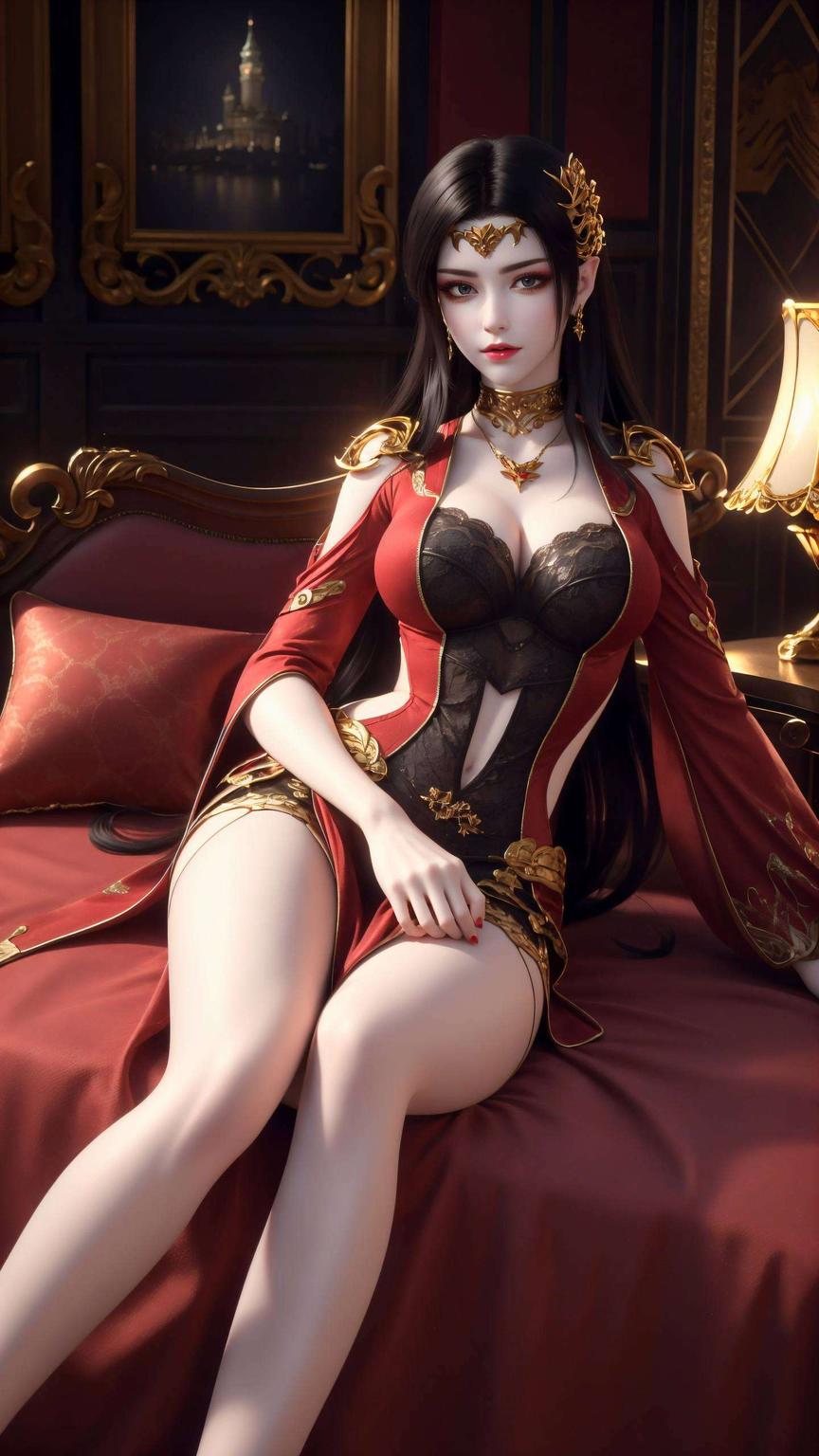 冷艳的气质蛇女王的魅力锁屏