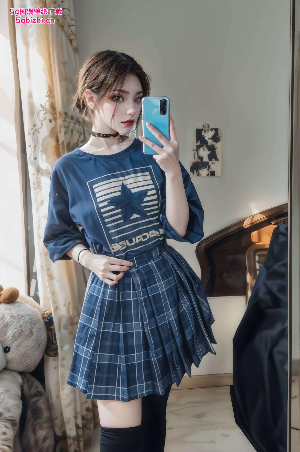 温柔粉调中美杜莎哭泣全身壁纸