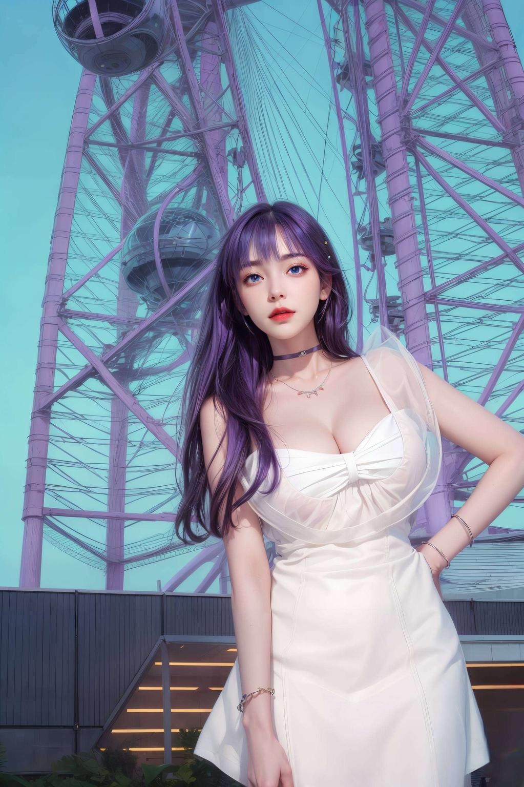 简洁风格尽显清新美宁雨蝶白丝玉足轻盈舞