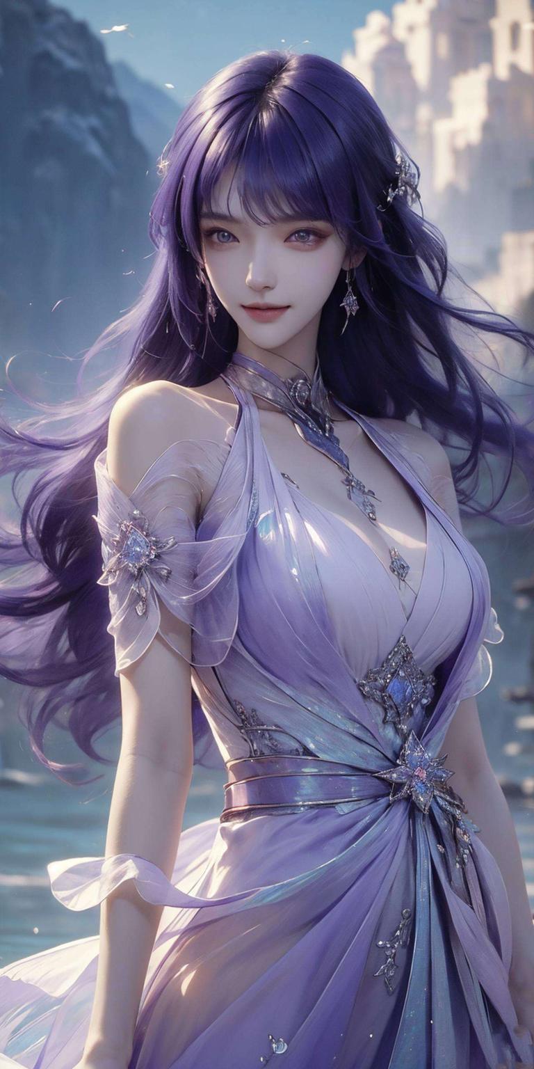 孤独的圣采儿凝视远方画面中