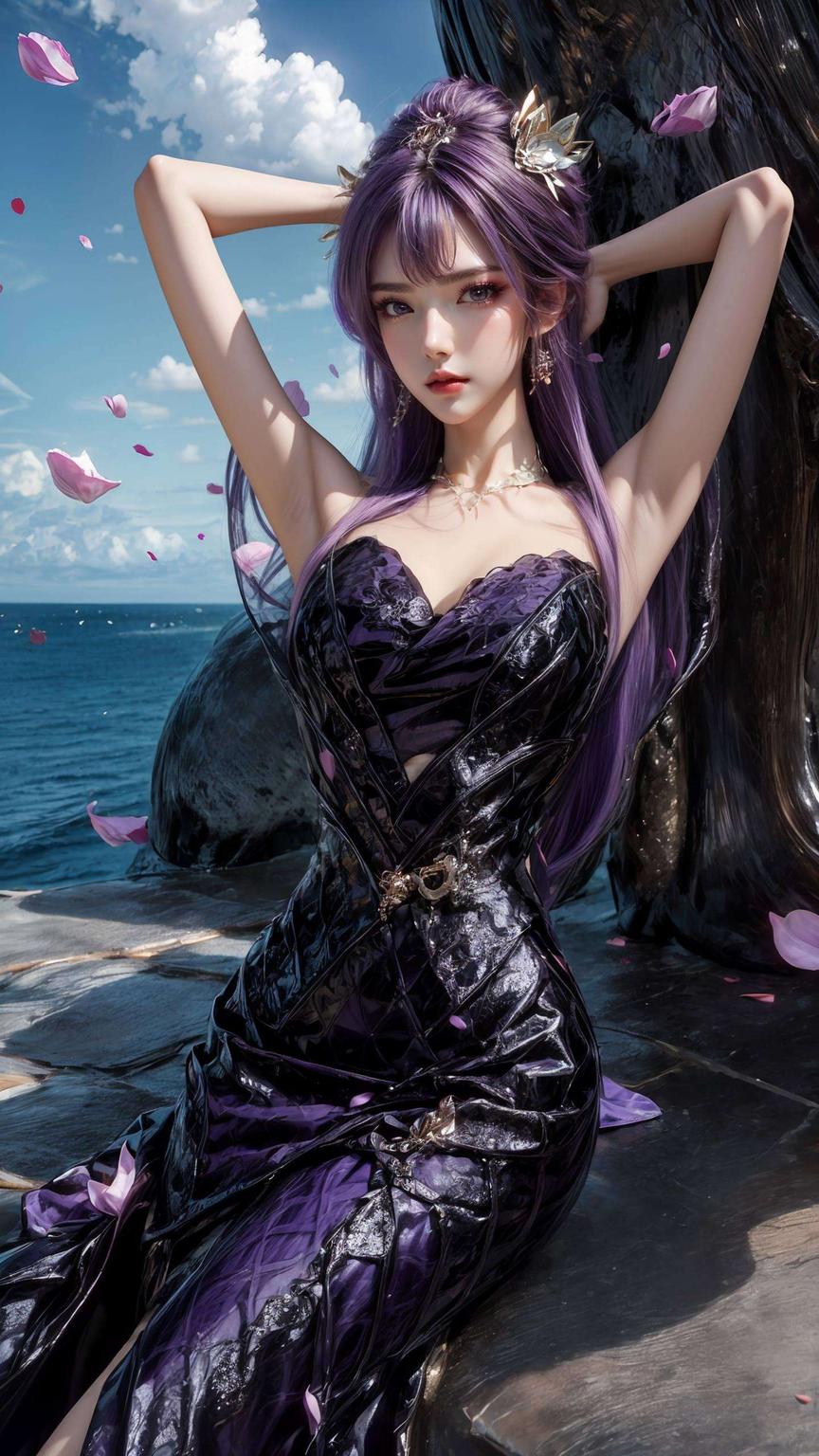 极简风格尽显神秘魅力面纱遮面的神秘女神