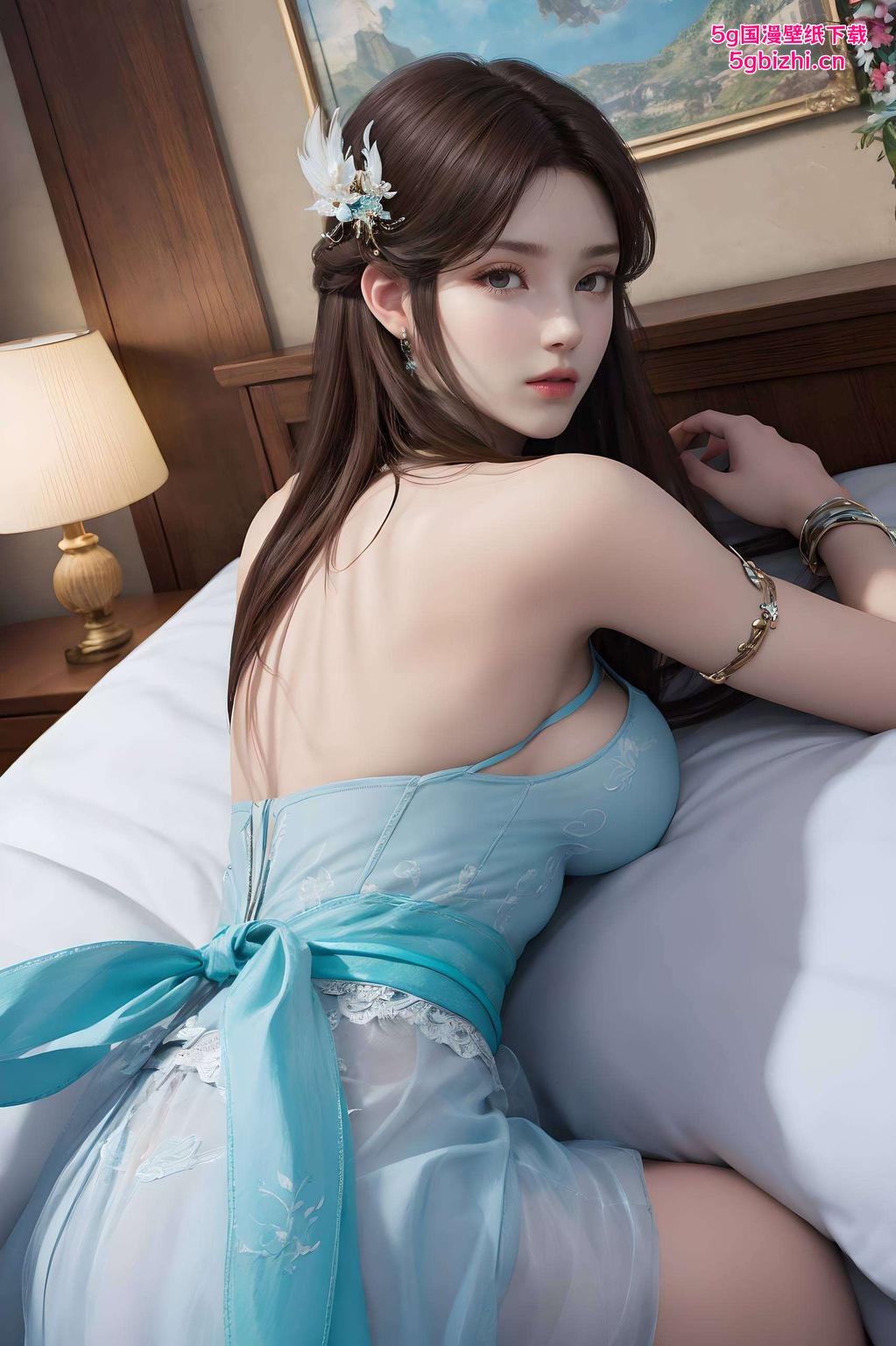 萧炎与薰儿携手漫步在花海之中高清壁纸映衬这对佳人的浪漫