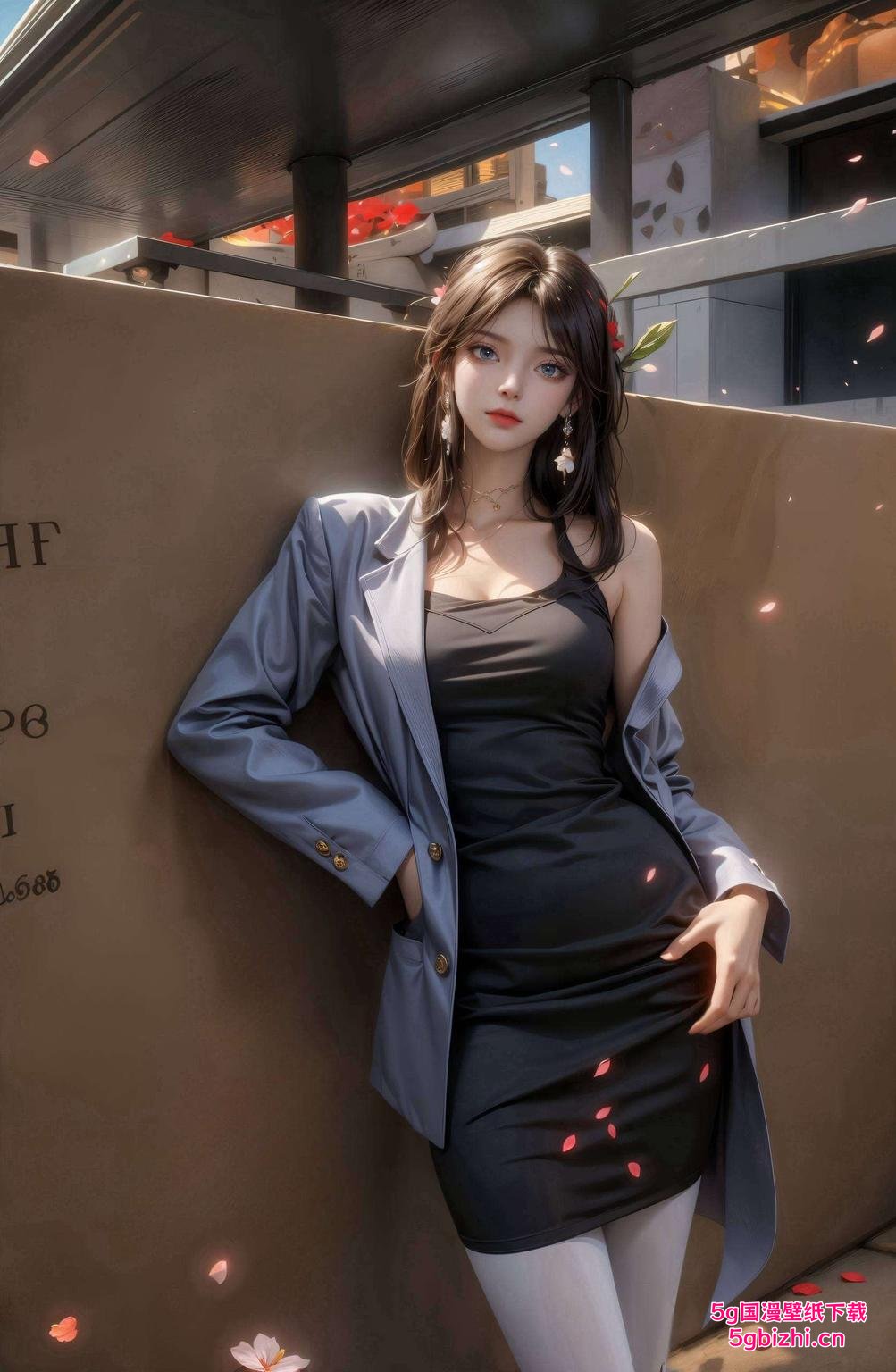 炫彩夺目萧薰儿这款紫色二次元壁纸