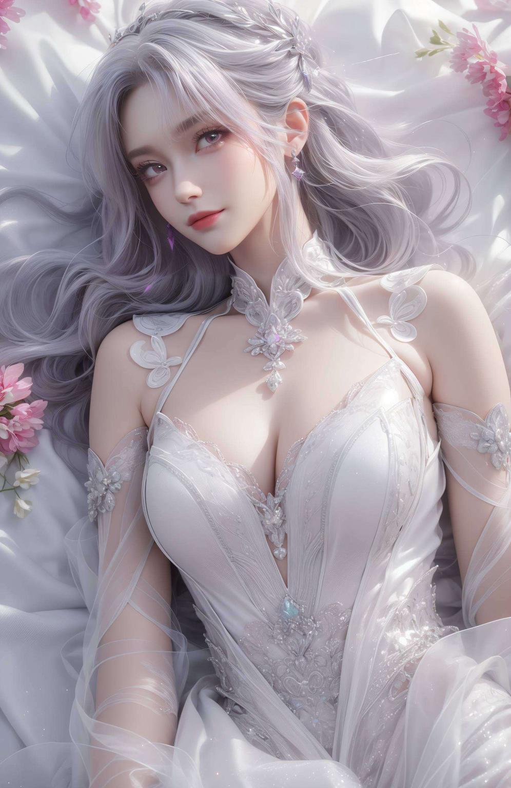 白发飘逸一瞥间心动不已