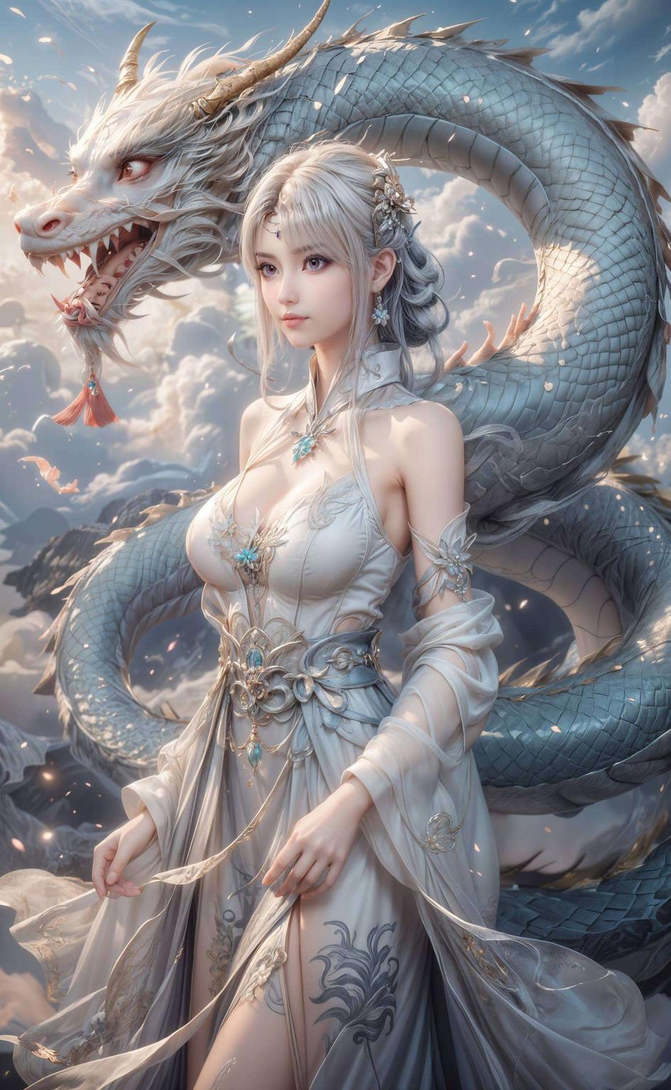 完美呈现优雅紫色映衬着她的倩影