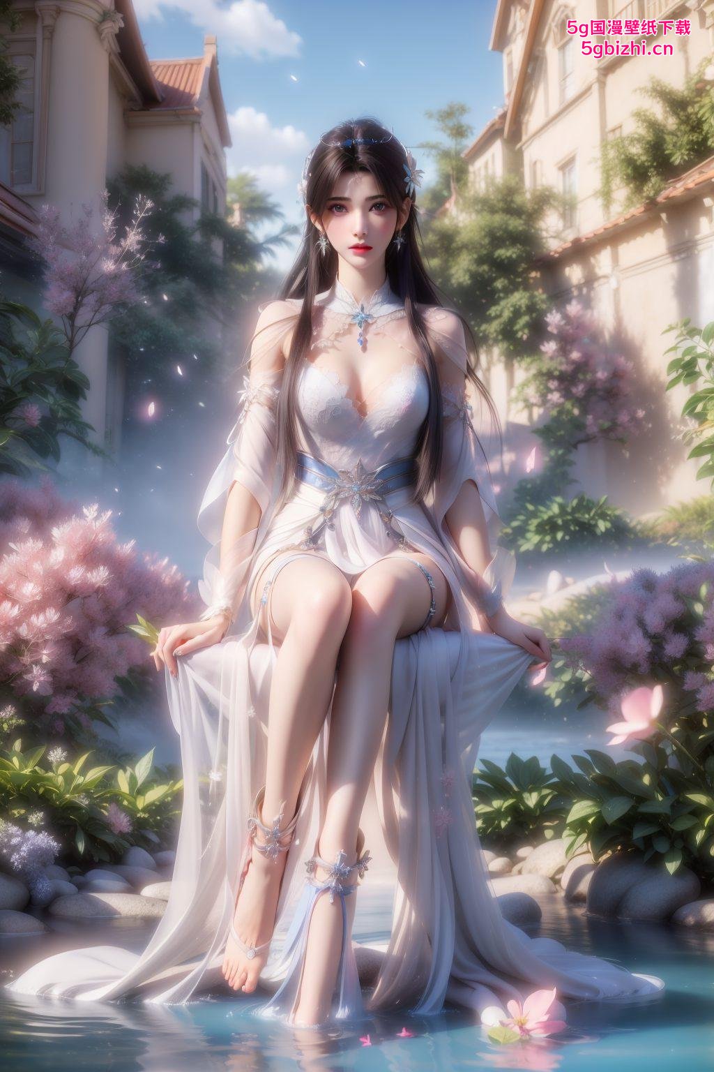 宛如仙子降临月光洒在她的脸上