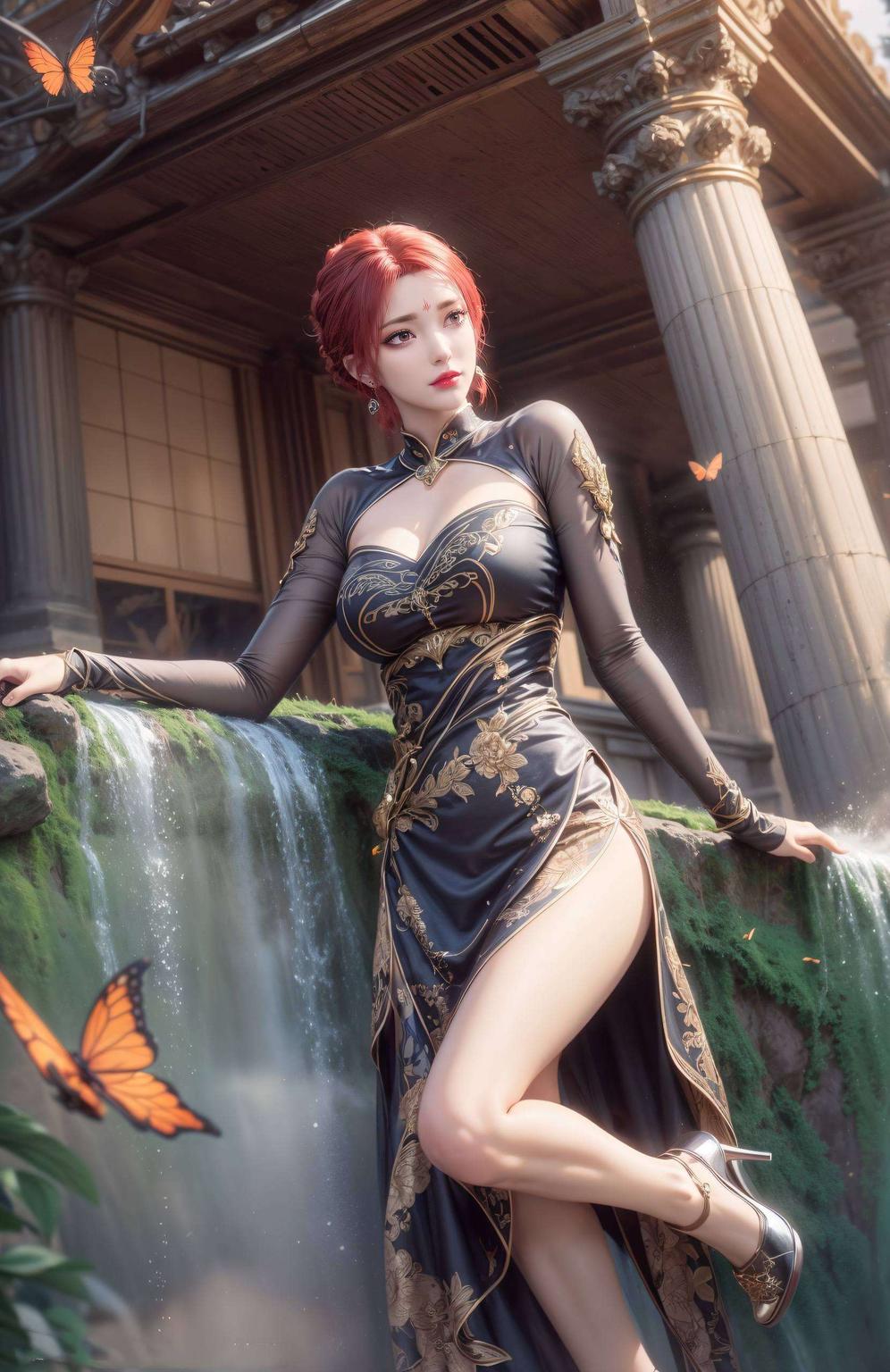 尽显东方美雅妃旗袍轻舞