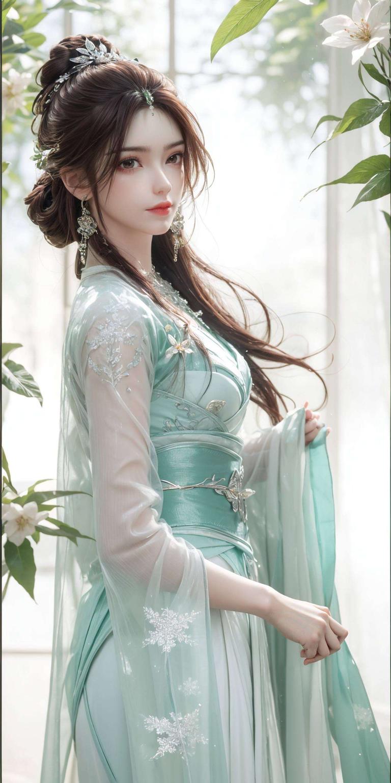 主角是我们的人工智能小仙女——叶倾仙！淡紫色背景中让你的电脑瞬间变身浪漫紫色梦幻空间！