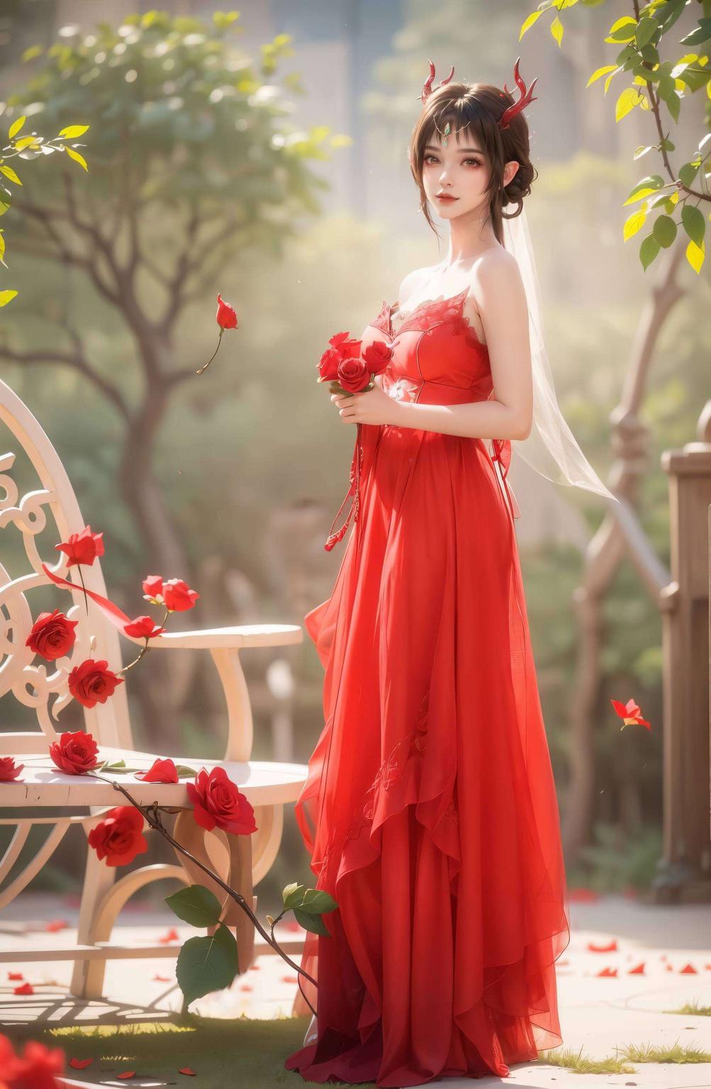 尽显AI绘制风采国漫女神云落