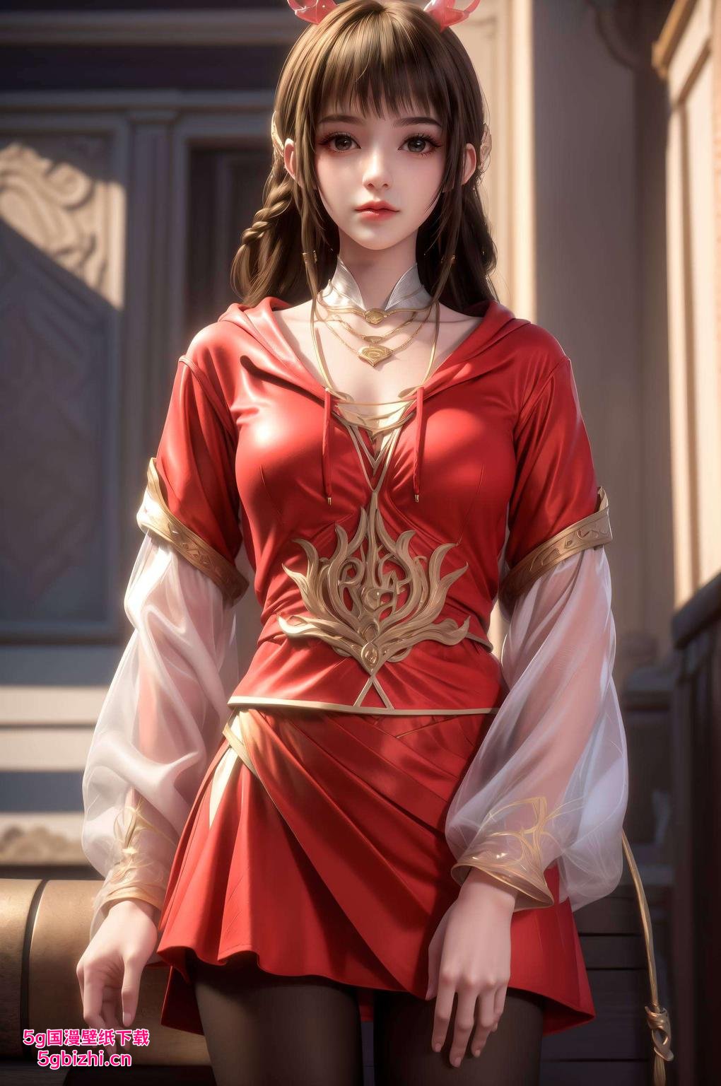 主角是我们可爱的小妖怪——云落！看这画面仿佛要从屏幕里跳出来呢！快来收藏这款萌化你的心的小妖怪壁纸吧！”