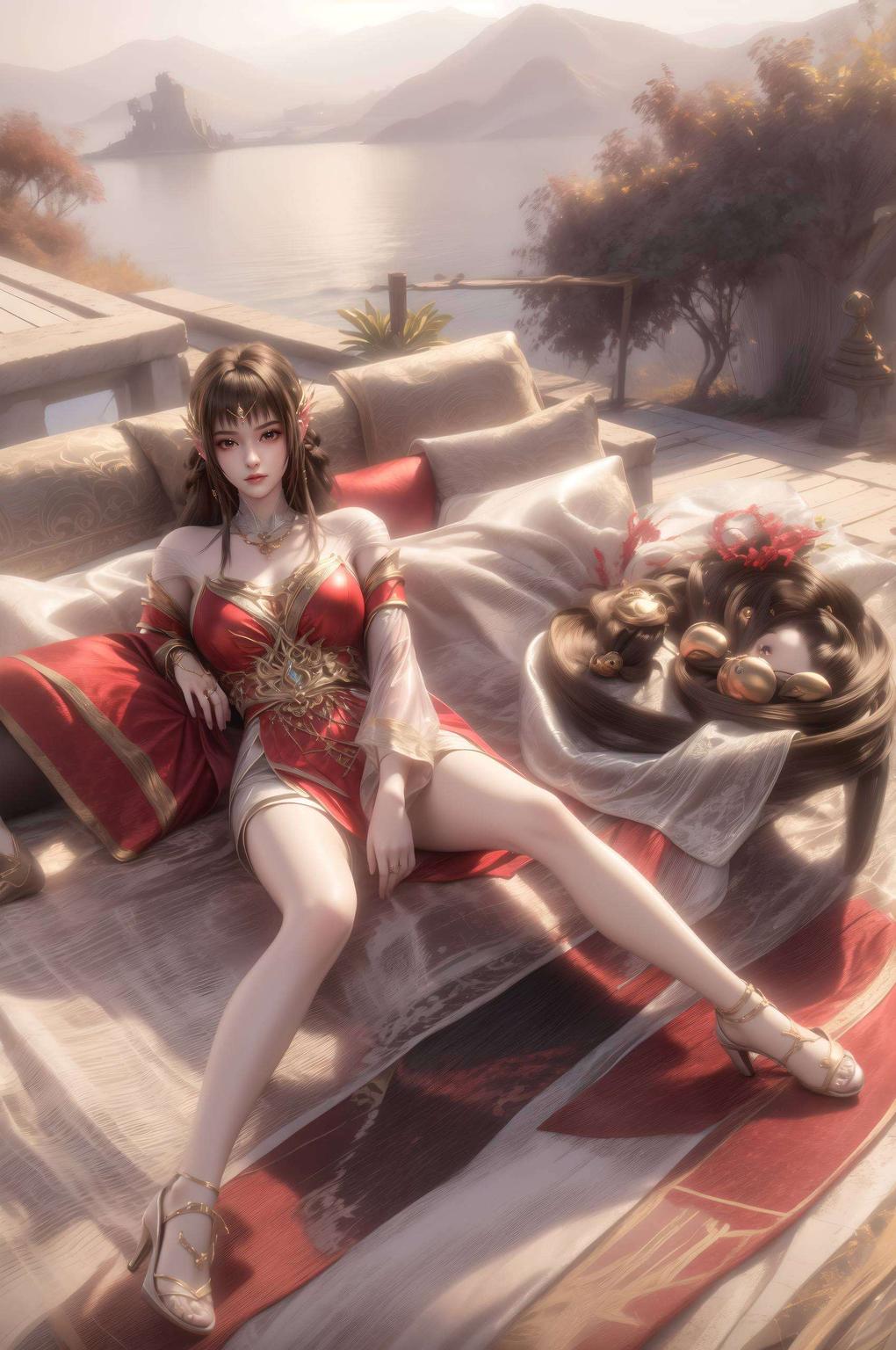 云落的背影如诗如画