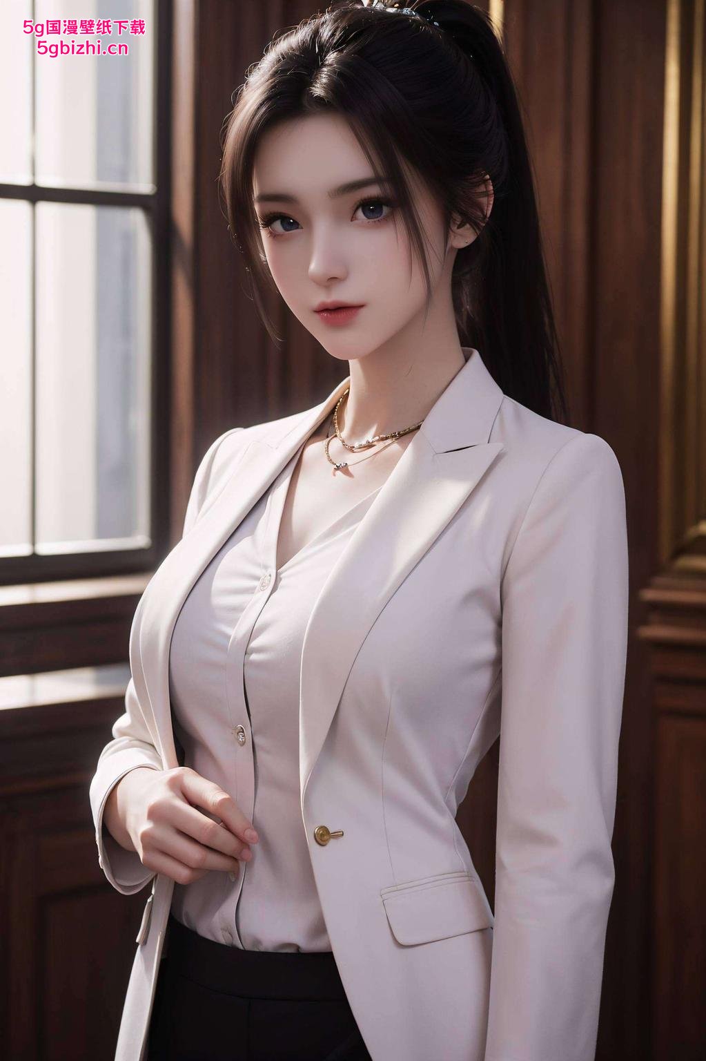 专为Win10打造！看这细腻的线条简直让人心动！快来感受这位AI国漫女神的魅力吧！