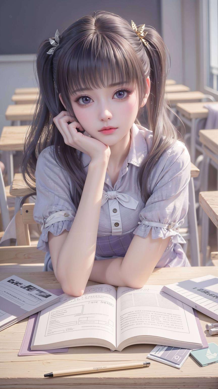 仿佛置身于梦幻般的仙境紫妍身着白衣